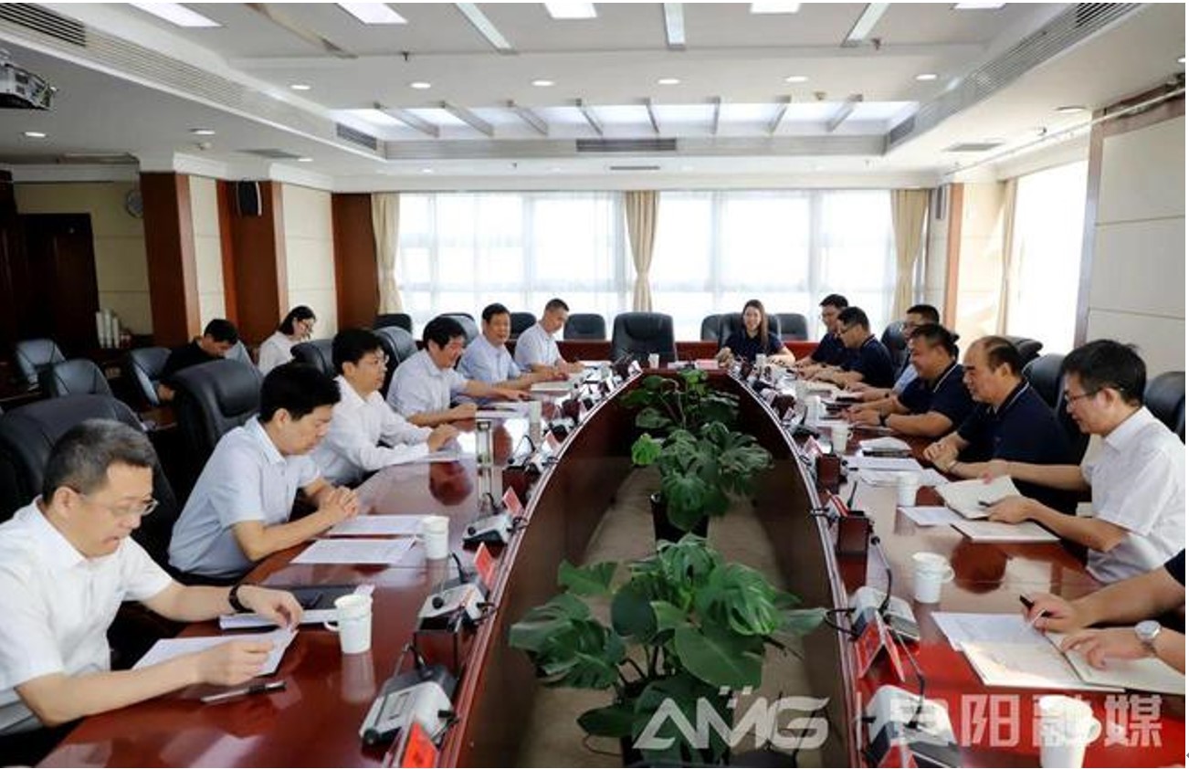 安陽市委書記袁家健會(huì)見陽光電源董事長曹仁賢及克能創(chuàng)始人柯克（2023年9月5日）